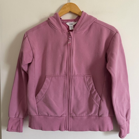 Athleta Girl Pink Full Zip Hoodie Long Sleeve Sweater size L/12 - Picture 2 of 4